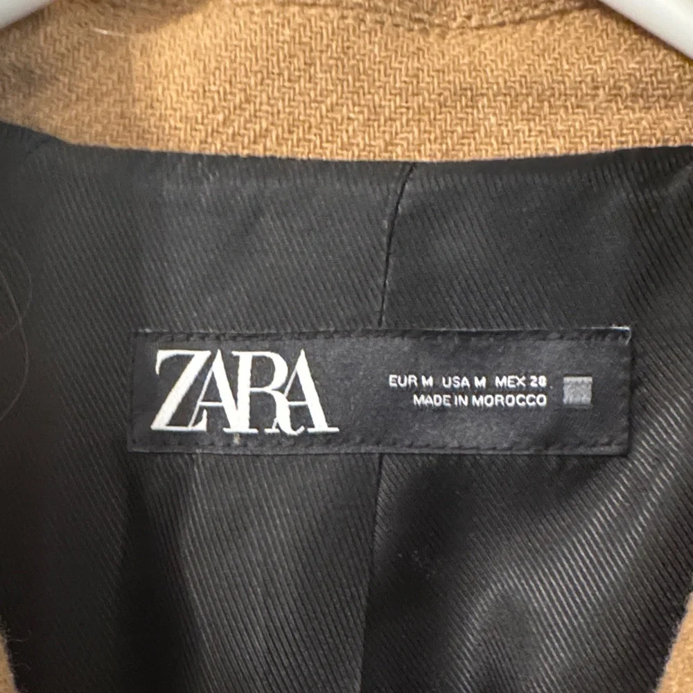 Zara Camel Belted Overcoat - Picture 3 of 3